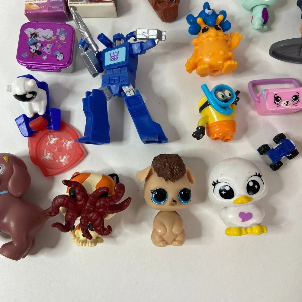 26 Mixed Mini Figure Lot Disney Star Wars Transformer John Cena Shopkins Minions